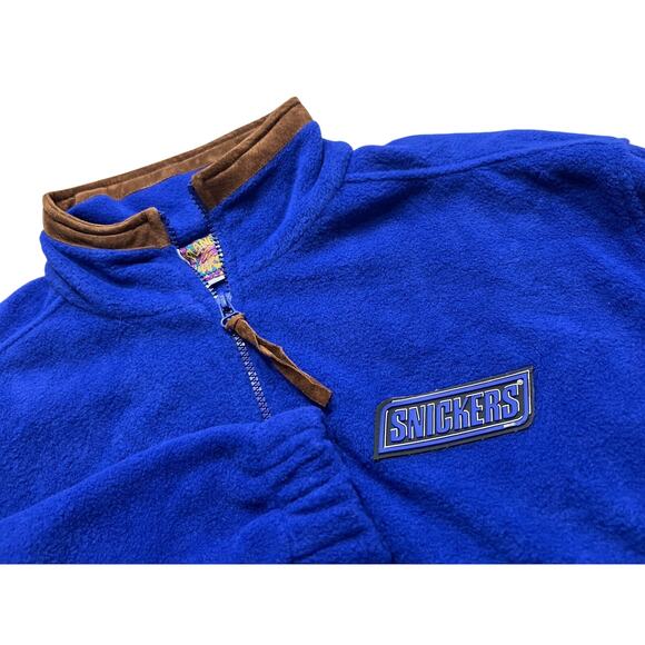 Planet Mars Snickers Full Zip Vintage Fleece Jacket Y2K Candy Bar Size Small - Picture 1 of 5